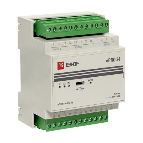 Контроллер базовый ePRO 24 удаленного управления 6вх\4вых 230В WiFi PROxima | код  ePRO-6-4-230-W | EKF
